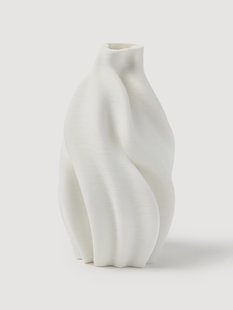 3D-geprinte porseleinen vaas Lyria, H 18 cm
