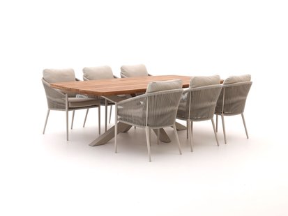 Bellagio Mineo/Induno Deens Ovaal 240cm dining tuinset 7-delig - Laagste prijsgarantie!