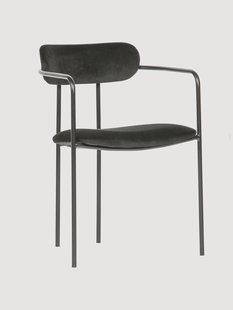 Stapelbare fluwelen eetkamerstoelen Elvy, 2-delig