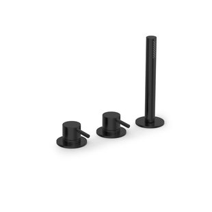 Hotbath COBBER Badrandcombinatie één hendel mengkraan z Geborsteld zwart PVD CB075MBP