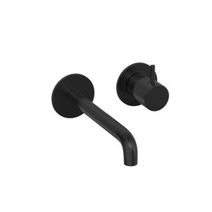 Hotbath COBBER Afbouwdeel tbv Inbouw wastafelkraan 18cm uitloop MBP Geborsteld zwart PVD CB105EXT18MBP