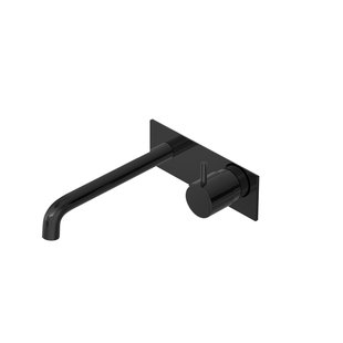 Hotbath COBBER Afbouwdeel tbv Inbouw wastafelkraan 18cm uitloop PBP Gepolijst zwart PVD CB106EXT18PBP