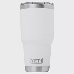 Yeti Rambler Tumbler Cup 30oz Mag Slider Lid, White, thermosbeker met deksel, 887 ml