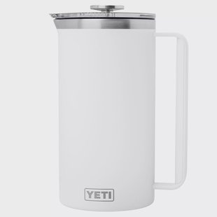 Yeti Rambler French Press 64oz Twist-To-Lock Lid, White, thermos french press, 1.9L