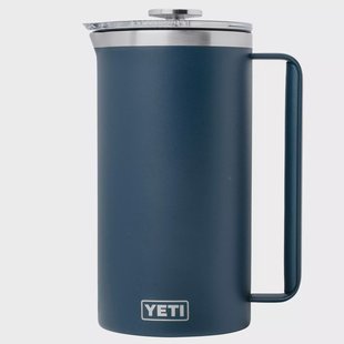 Yeti Rambler French Press 64oz Twist-To-Lock Lid, Navy Blue, thermos french press, 1.9L