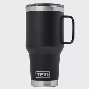 Yeti Rambler Travel Mug 30oz Stronghold Lid, Black, thermos reismok met deksel, 887 ml