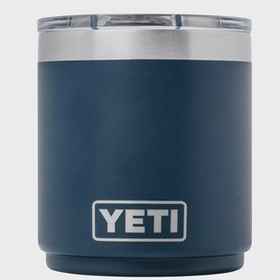 Yeti Rambler Stackable Lowball 10oz Mag Slider Lid, Navy Blue, stapelbare thermosbeker met deksel, 295 ml