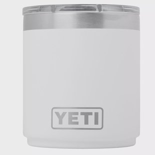 Yeti Rambler Stackable Lowball 10oz Mag Slider Lid, White, stapelbare thermosbeker met deksel, 295 ml