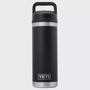 Yeti Rambler Bottle 18oz Chug Cap, Black, thermosfles met drinkdop, 532 ml