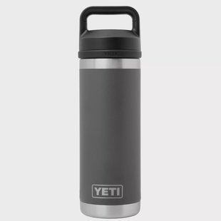 Yeti Rambler Bottle 18oz Chug Cap, Charcoal Grey, thermosfles met drinkdop, 532 ml