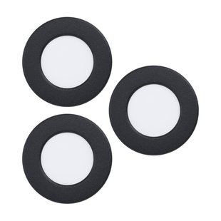 EGLO connect LED inbouwlamp Fueva 6-Z, zwart, set van 3