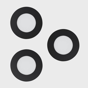 EGLO connect Smart LED-inbouwlamp Fueva-Z, zwart, 3-pack