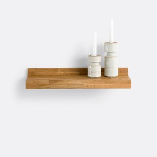 Wandplank in massief eik, 60 cm, Hiba