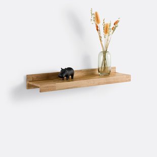 Wandplank in massief eik 80 cm, Hiba