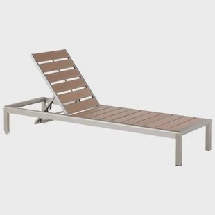 Beliani - NARDO - Strandstoel - Lichte houtkleur - Aluminium