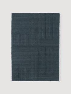 Handgetuft wollen vloerkleed Alexia met geometrisch patroon