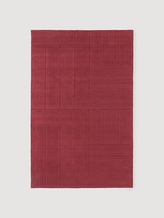 Handgetuft wollen vloerkleed Alexia met geometrisch patroon