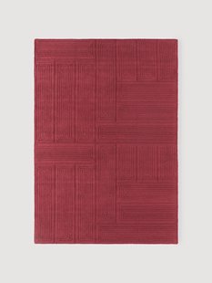 Handgetuft wollen vloerkleed Alexia met geometrisch patroon