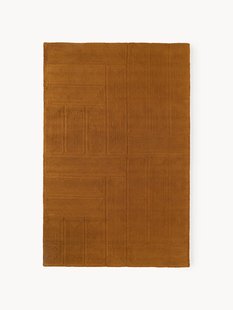 Handgetuft wollen vloerkleed Alexia met geometrisch patroon