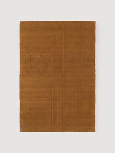 Handgetuft wollen vloerkleed Alexia met geometrisch patroon