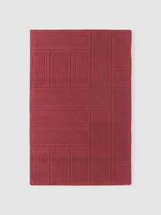 Handgetuft wollen vloerkleed Alexia met geometrisch patroon