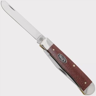 Case Trapper Smooth Red Burlap Micarta 12270, 10254 CS zakmes