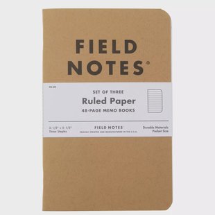 Field Notes Original Kraft FN-02 Ruled 3-Pack, notitieboekjes