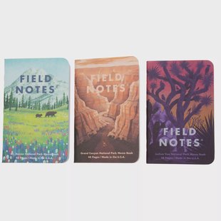 Field Notes National Parks FNC-43b Graph 3-Pack B Grand Canyon Joshua Tree Mount Rainier, notitieboekjes