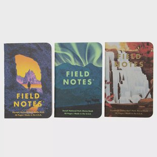 Field Notes National Parks FNC-43e Graph 3-Pack E Denali Cuyahoga Valley Olympic, notitieboekjes
