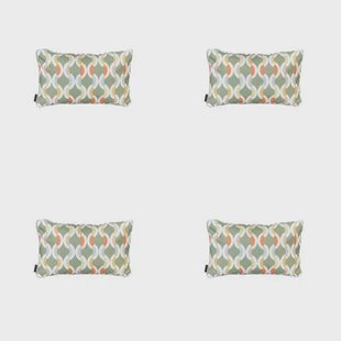 Madison - Sierkussen Trivia green - Ca. 30x50 cm - Set van 4