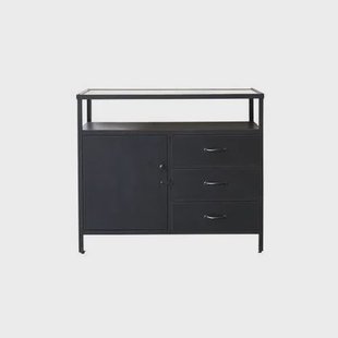 Tikamoon - Opbergmeubel in metaal en mangohout 95 Industriel