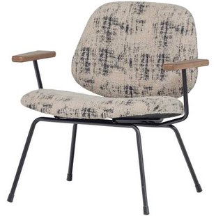 WOOOD Aure Fauteuil - Chenille stof - Beige|Zwart - 69x69x64