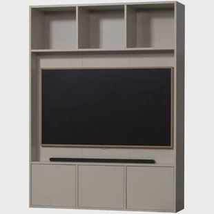 WOOOD Meggy Tv Opbergkast - Grenen hout - Dust|Grijs - 215x160x40
