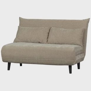 WOOOD Xem Slaapbank - 1-Persoons - Chenille stof - Naturel - 80x122x92