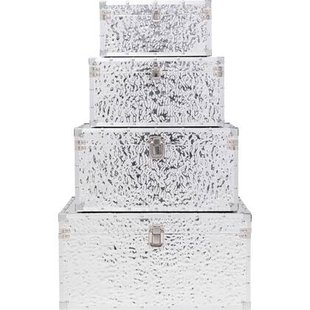 Kare Design Caldera Opberger - zilver - Set van 4