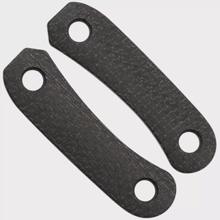 Knafs Lander 4 Knife Scales 00528 Black Burlap Micarta, handgreepschalen