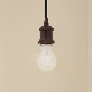Lindby hanglamp Hattie, zwart, Ø 5 cm, metaal, E27