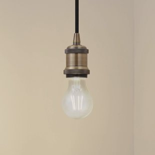 Lindby hanglamp Hattie, messing, Ø 5 cm, metaal, E27