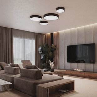 TEMAR LIGHTING Plafondlamp Cleo 200, wit, sensor, IP20, Ø 20 cm, E27