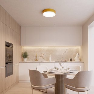 TEMAR LIGHTING Plafondlamp Cleo 200, goud, sensor, IP20, Ø 20 cm, E27