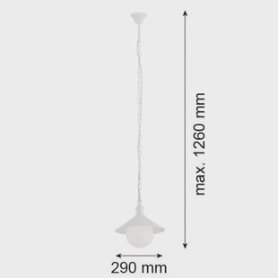 Argon Buiten hanglamp Enduro, wit, staal, glas, IP44, E27