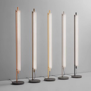 OLEV LED vloerlamp TRISEL, titanium, metaal, 2.700 K, dimbaar