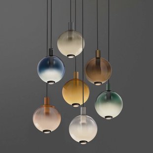 OLEV LED hanglamp BEAM STICK NUANCE, bruin, Ø 20 cm, 927