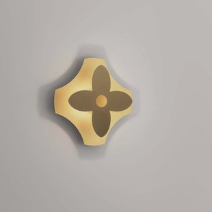 OLEV LED wandlamp ORNATO FLOWER, goud/bruin, metaal 2.700 K