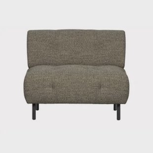 WOOOD Fauteuil Lloyd - Polyester - Donkerbruin Melange - 75x90x90