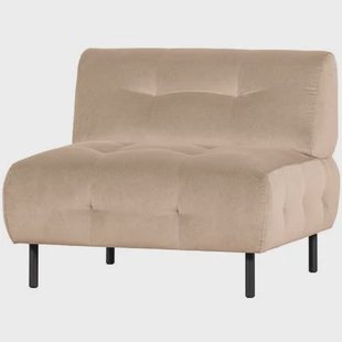 WOOOD Lloyd Fauteuil - Velvet - Sea Salt - 75x90x90