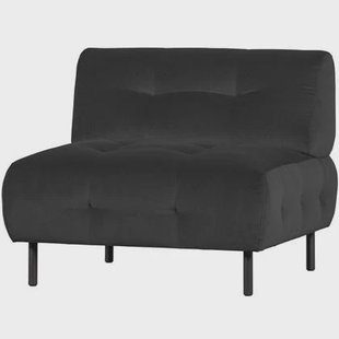 WOOOD Lloyd Fauteuil - Velvet - Cast Iron - 75x90x90