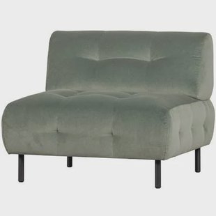 WOOOD Lloyd Fauteuil - Velvet - Waterplant - 75x90x90