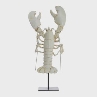 Light&living Ornament op voet 25x14x56,5 cm LOBSTER gebroken wit