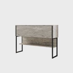 Giga Meubel - Dressoir Travertinlook|Zwart - 120x30x80cm - Luxe